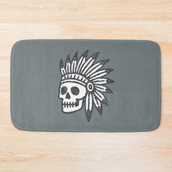 Item preview, Native Skull Wearing Headdress  designed and sold by CreepyCornerArt.