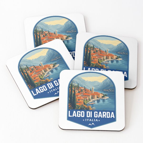 Item preview, Lago Di Garda in Italy Retro Art Travel Emblem designed and sold by MaateoDesign.
