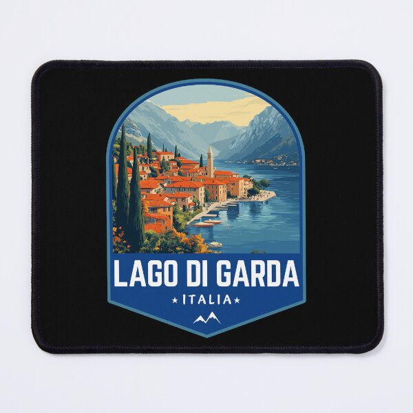 Item preview, Lago Di Garda in Italy Retro Art Travel Emblem designed and sold by MaateoDesign.