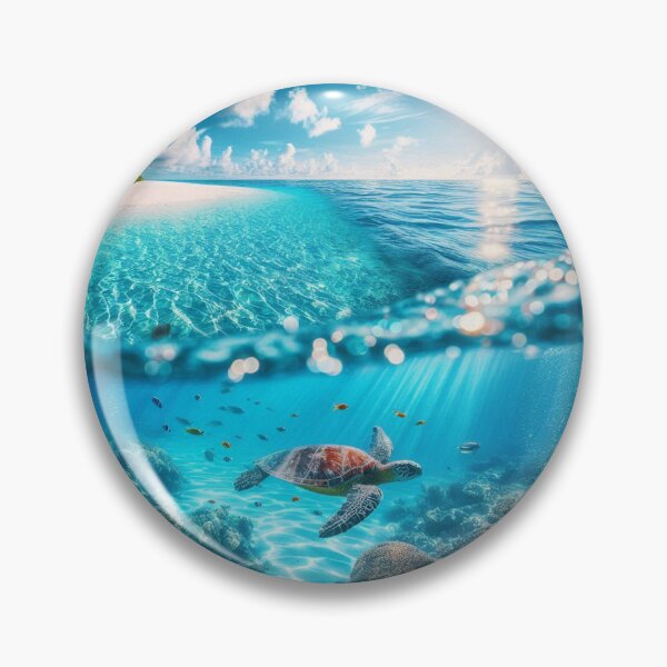 Item preview, Underwater Paradise: AI Artwork of Clear Water Beach with Colorful Fish – Perfect for Clothing & Accessories designed and sold by knalpot-design.