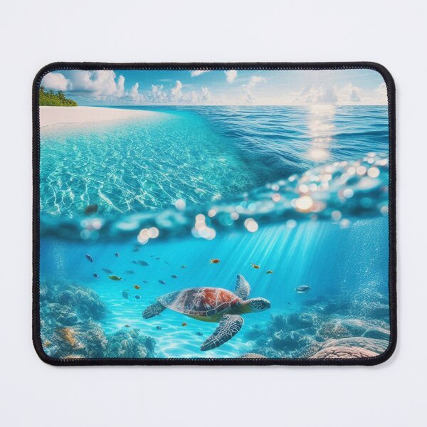 Item preview, Underwater Paradise: AI Artwork of Clear Water Beach with Colorful Fish – Perfect for Clothing & Accessories designed and sold by knalpot-design.