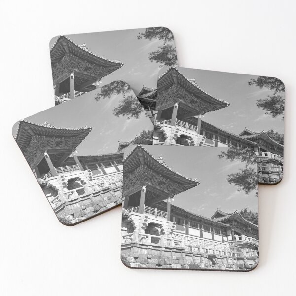 Item preview, Black and White Bulguksa Temple | Gyeongju, South Korea designed and sold by YemmyZImages.