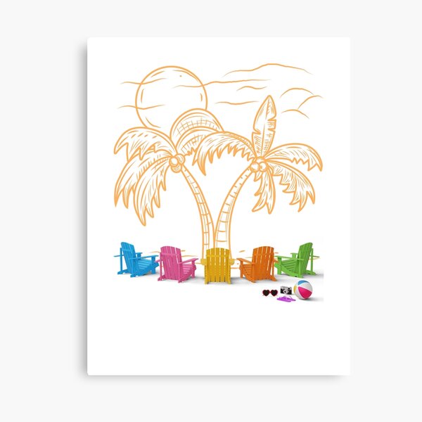 Item preview, Beach Scene with chairs designed and sold by BlackabyBoutique.