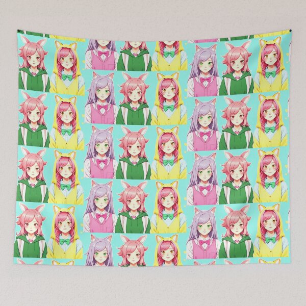 Item preview,  Bunny Anime Girl "I'm here to play!" designed and sold by Earth Nature Creations.