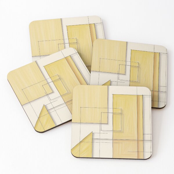 Item preview, Structured Yellow Geometry with Fine Lines designed and sold by Harmonic_Layers.