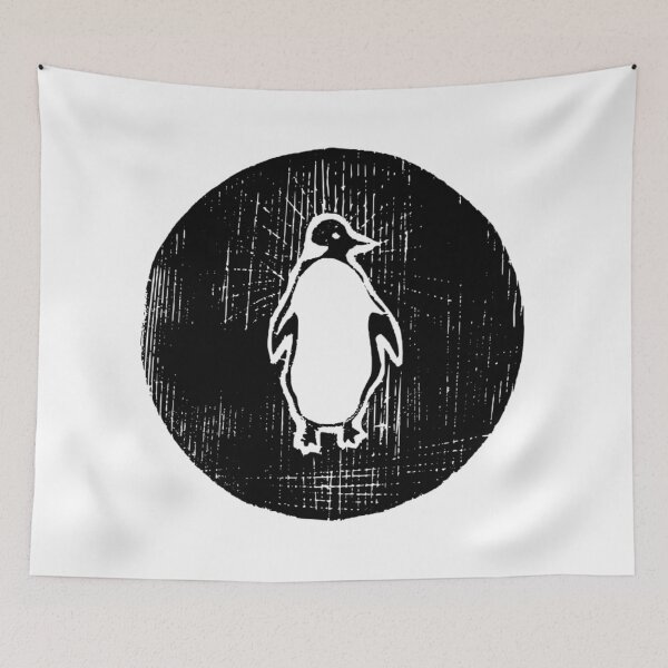 Item preview, penguin in black and white designed and sold by isagivart.