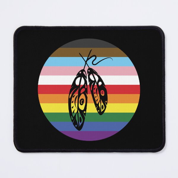 Item preview, Two-Spirit Indigenous LGBTQIA+ Rainbow with feathers designed and sold by Jdawnink.