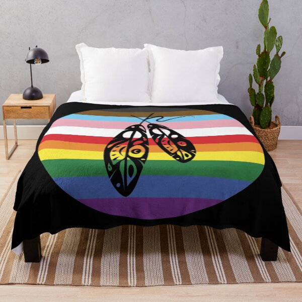 Item preview, Two-Spirit Indigenous LGBTQIA+ Rainbow with feathers designed and sold by Jdawnink.