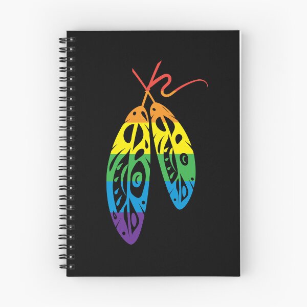 Item preview, Two-Spirit Indigenous LGBTQ Rainbow with feathers designed and sold by Jdawnink.