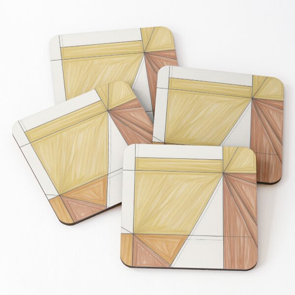 Item preview, Mustard and Clay Color Block Geometric Abstract designed and sold by Harmonic_Layers.