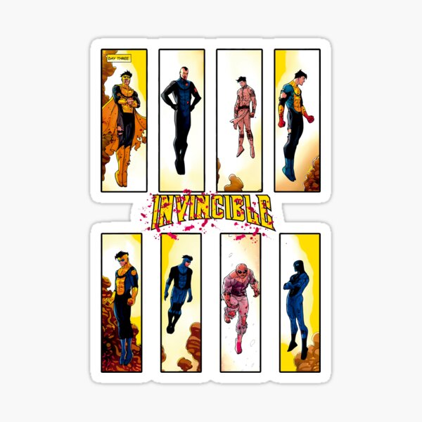 Invincible: Comic Book Costume Evolution Design Sticker