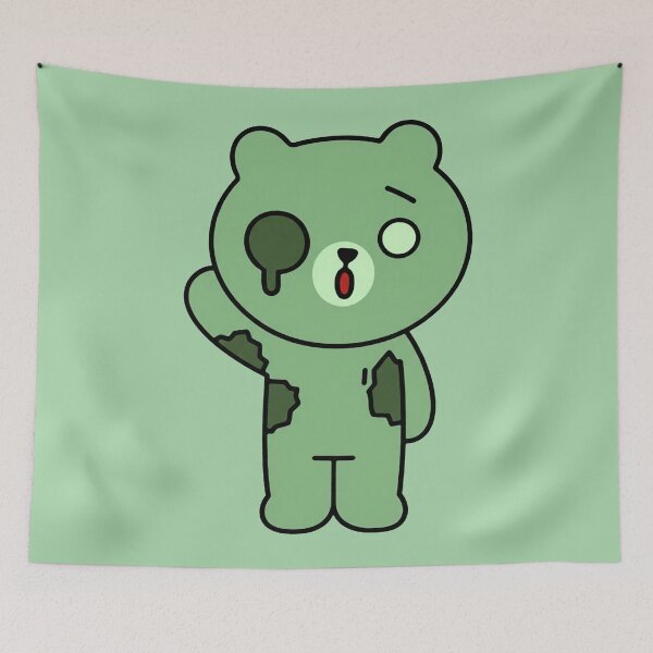 Item preview, Slightly Alarmed Green Teddy designed and sold by zzz888.