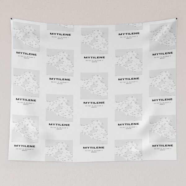 Item preview, Minimalist Black & White Mytilene, Greece City Map designed and sold by RM-Journey.