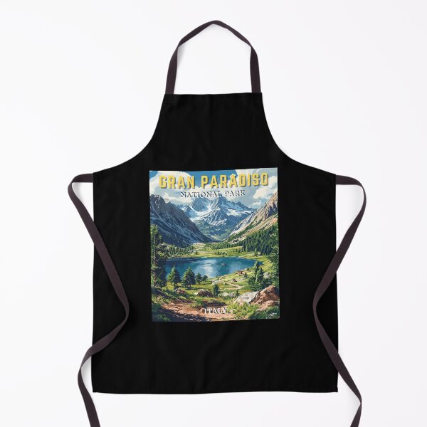 Item preview, Gran Paradiso National Park in Italy Retro Art Travel Landscape designed and sold by MaateoDesign.