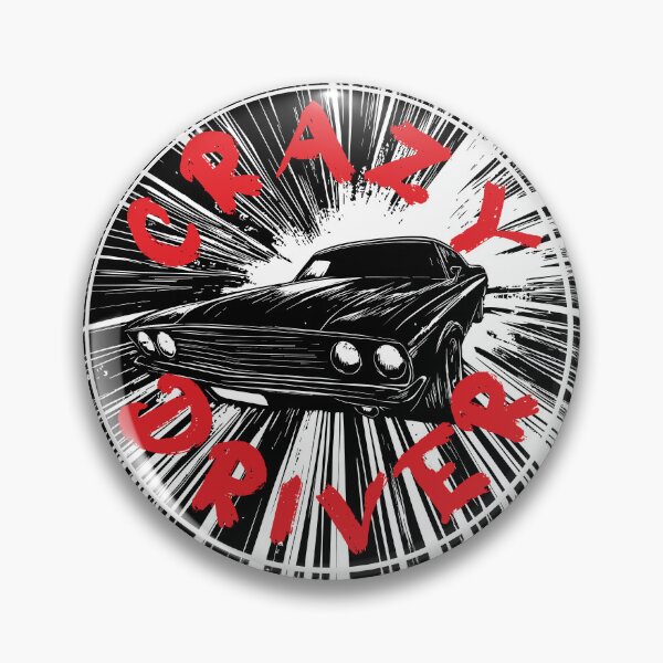 Item preview, Inscription Crazy driver for beginners designed and sold by Silent-design.