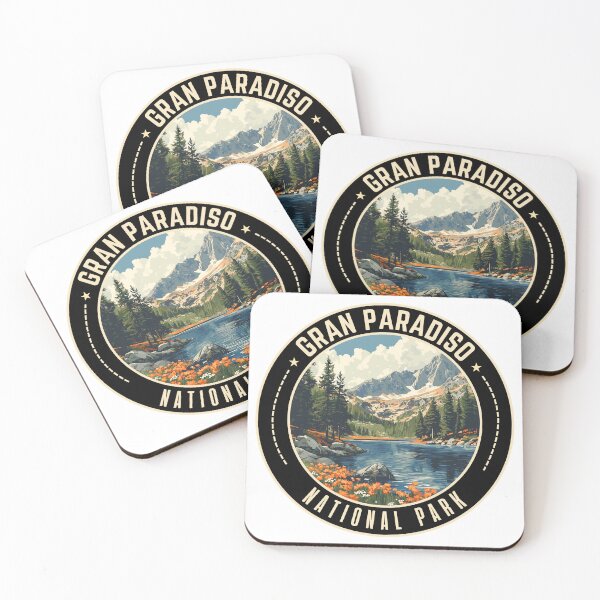 Item preview, Gran Paradiso National Park in Italy Retro Travel Art Emblem designed and sold by MaateoDesign.