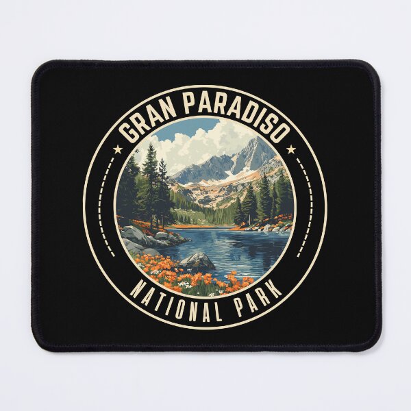 Item preview, Gran Paradiso National Park in Italy Retro Travel Art Emblem designed and sold by MaateoDesign.