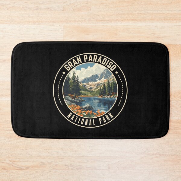 Item preview, Gran Paradiso National Park in Italy Retro Travel Art Emblem designed and sold by MaateoDesign.