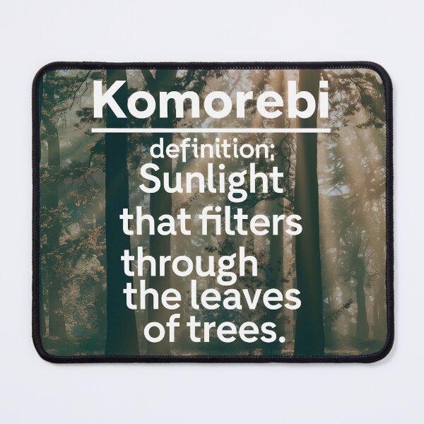 Item preview, Komorebi definition with a woodland backdrop where the sunlight filtering through trees designed and sold by EmeraldeaArt.