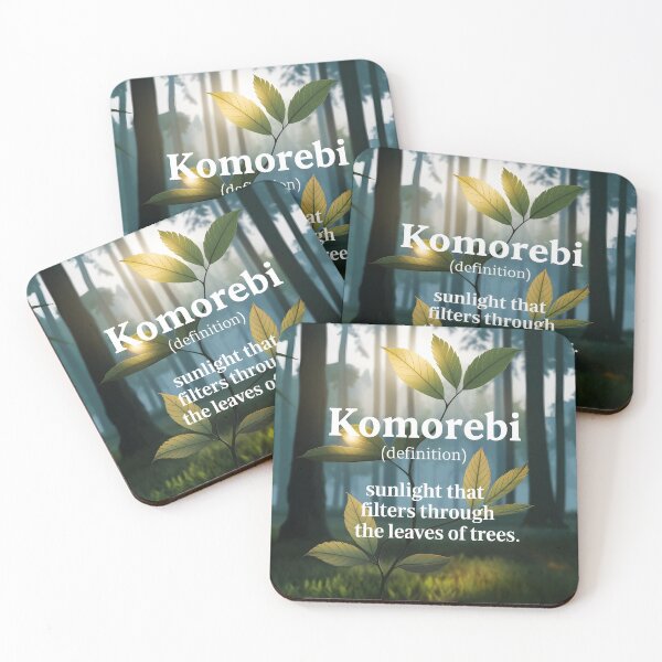 Item preview, Komorebi definition with a forest backdrop where the sunlight filtering through trees designed and sold by EmeraldeaArt.
