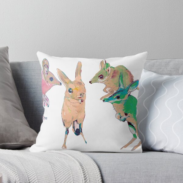 Antechinomys laniger Throw Pillow