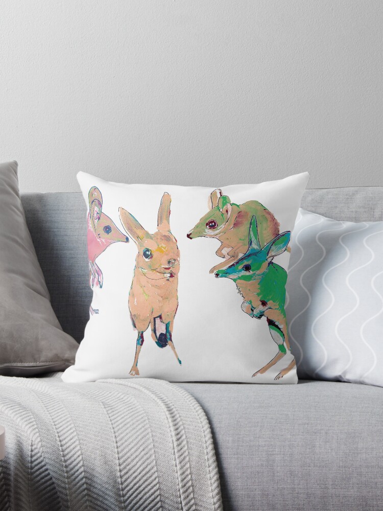 Thumbnail 1 of 4, Pillow, Antechinomys laniger designed and sold by maitesanchezart.