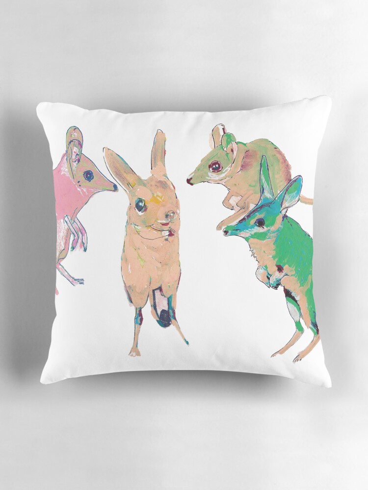 Thumbnail 3 of 4, Pillow, Antechinomys laniger designed and sold by maitesanchezart.