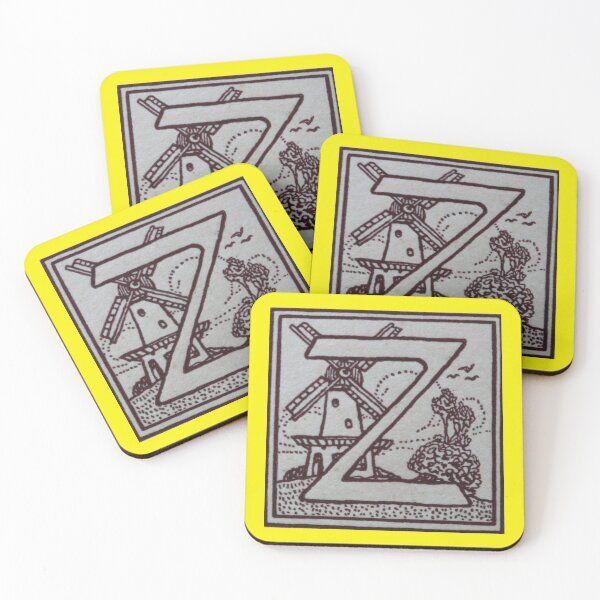 Item preview, Art by Mike Linocut and digitally edited, Alphabet Letter Z, combinable designed and sold by allartbymike.