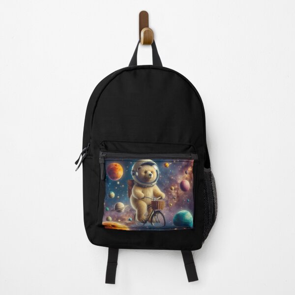 Item preview, Cute bear riding old bike in space designed and sold by Dogandesighn.