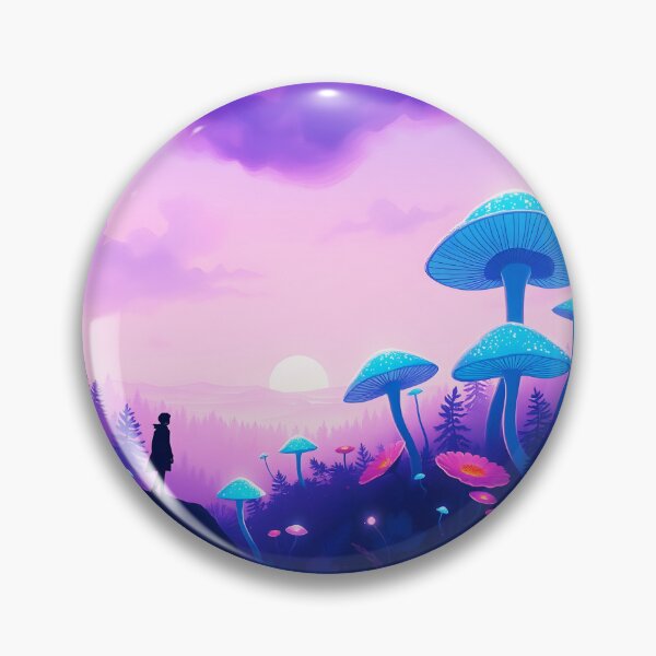Item preview, Alone on the Blue MushroomLand under the purple clouds designed and sold by EmeraldeaArt.