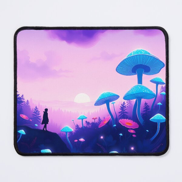 Item preview, Alone on the Blue MushroomLand under the purple clouds designed and sold by EmeraldeaArt.