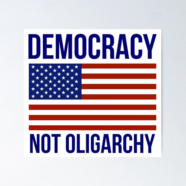 Item preview, Democracy not oligarchy  designed and sold by Rachel the Artist .