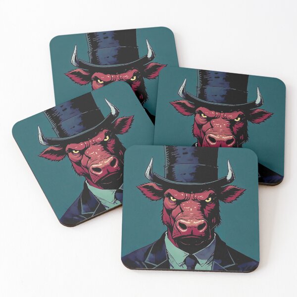 Item preview, Angry Red Bull in a Business Suit – Comic-Style Power designed and sold by Dino-Lune.