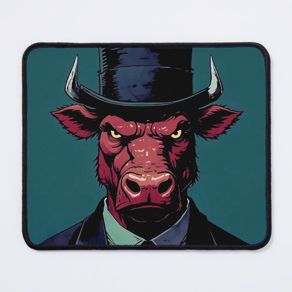 Item preview, Angry Red Bull in a Business Suit – Comic-Style Power designed and sold by Dino-Lune.