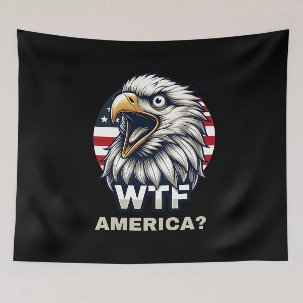Item preview, WTF America? – Anti-Trump Political Satire designed and sold by Watercolored-Me.