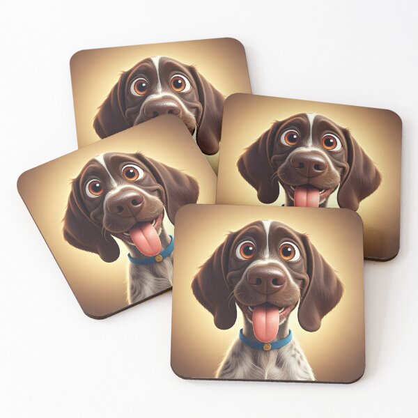 Item preview, German Shorthaired Pointer Puppy in Whimsical 3D Style designed and sold by rgagliardi2017.