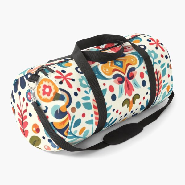 Item preview, Global Folk Art Pattern with Polish Influence – Vibrant Symmetrical Floral & Heart Design by heidiannemorris designed and sold by FOLK ART FUSION.