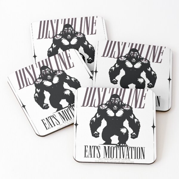 Item preview, Discipline Eats Motivation – Powerful Gorilla Mindset Gym Quote designed and sold by Superiors-s.