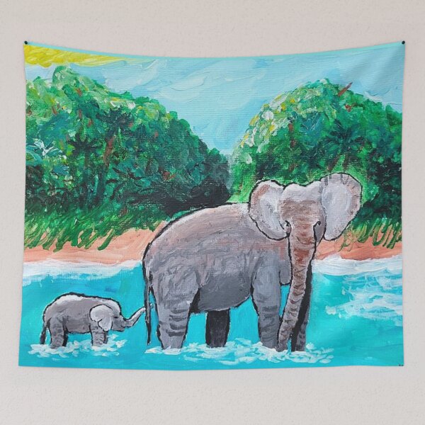 Item preview, Sumatran Elephant (Critically Endangered) designed and sold by ArtbyBrittney.