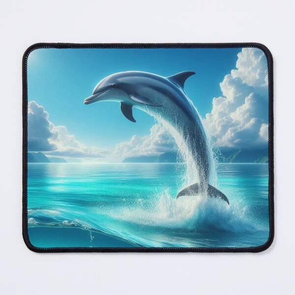 Item preview, Dolphins Playing in the Sea: Realistic Ocean Artwork – Perfect for Beach & Coastal Clothing & Accessories designed and sold by knalpot-design.