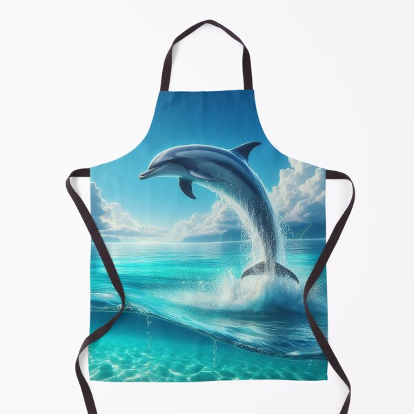 Item preview, Dolphins Playing in the Sea: Realistic Ocean Artwork – Perfect for Beach & Coastal Clothing & Accessories designed and sold by knalpot-design.
