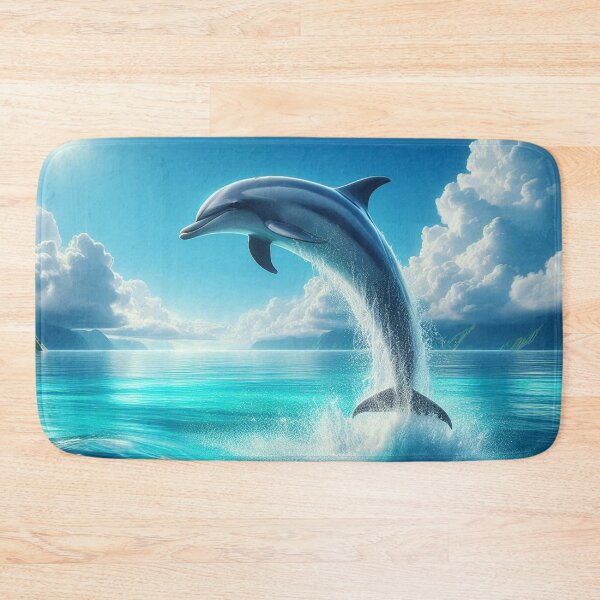 Item preview, Dolphins Playing in the Sea: Realistic Ocean Artwork – Perfect for Beach & Coastal Clothing & Accessories designed and sold by knalpot-design.