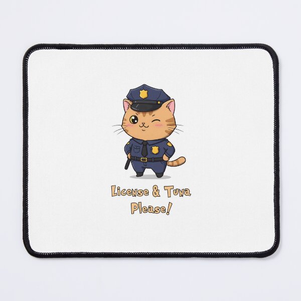 Item preview, License & Tuna – Funny Cat Authority designed and sold by Meow Cat.