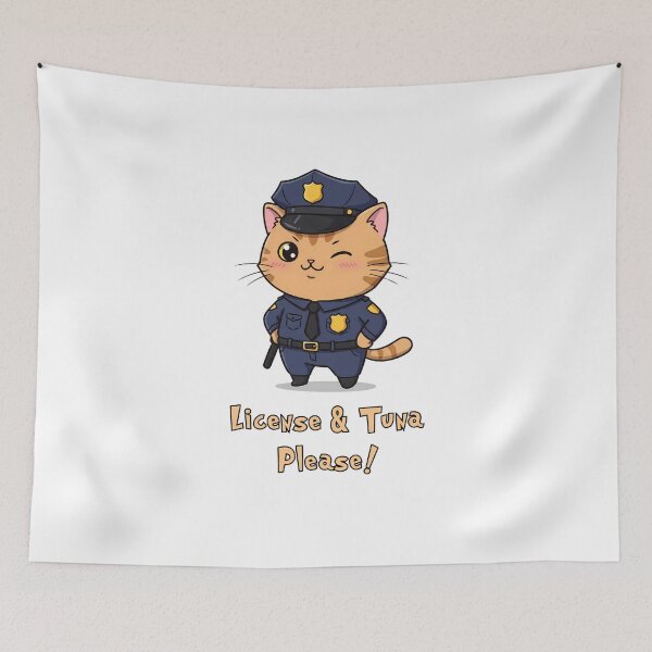 Item preview, License & Tuna – Funny Cat Authority designed and sold by Meow Cat.