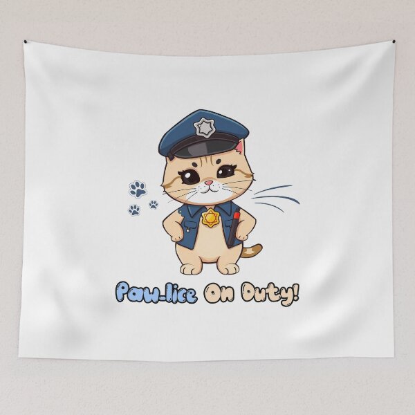Item preview, Meow Enforcement – Funny Cat On Duty designed and sold by Meow Cat.