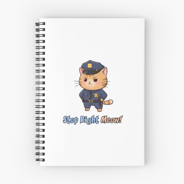 Item preview, Stop Right Meow! – Funny Cat Cop designed and sold by Meow Cat.
