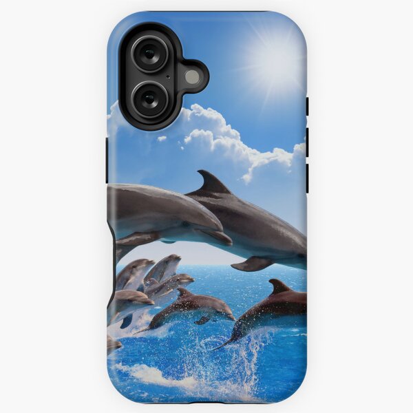 Item preview, Dolphins Playing in the Sea: Realistic Ocean Artwork – Perfect for Beach & Coastal Clothing & Accessories designed and sold by knalpot-design.