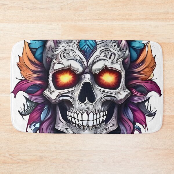 Item preview, Colorful Skull Artwork designed and sold by Mannaz Creative Shop.