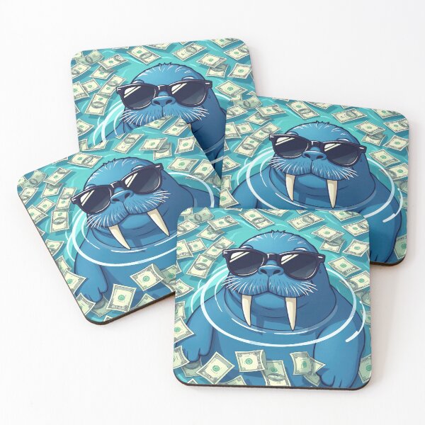 Item preview, Walrus Crypto Asset – Swimming in Pool of Money designed and sold by RK - Shop.