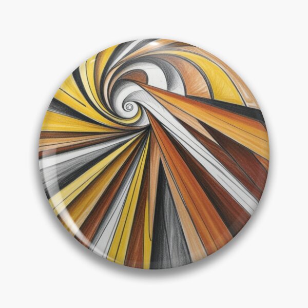 Item preview, Swirled Geometric Spiral in Mustard and Brown Tones designed and sold by Harmonic_Layers.